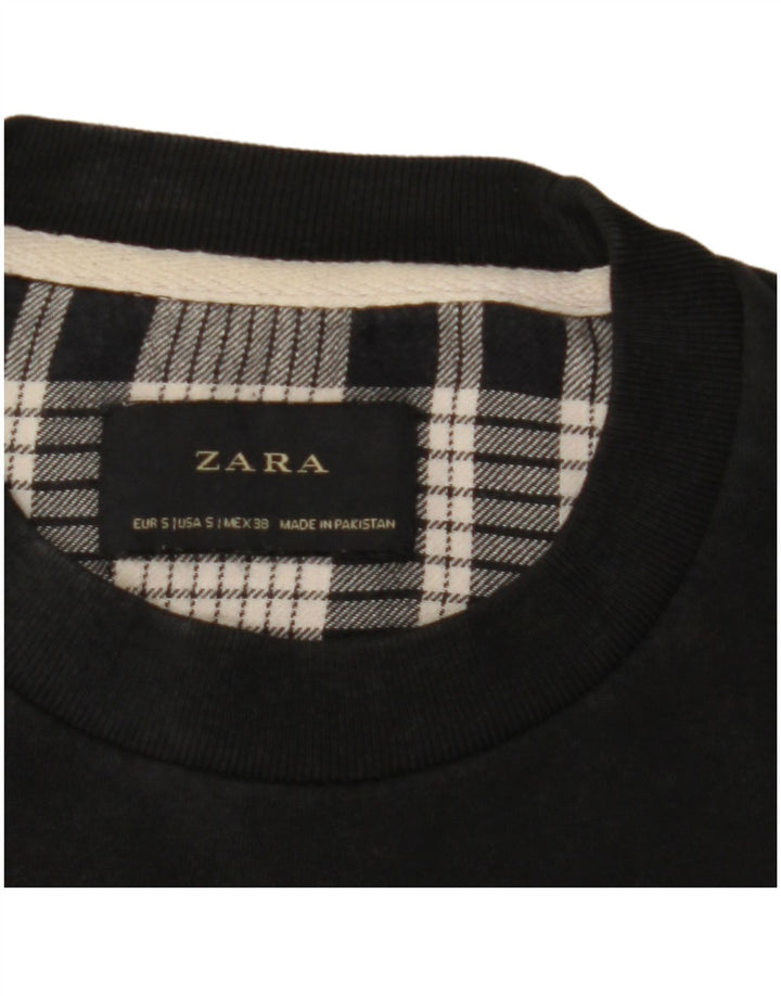 Męski sweter Zara w małą czarną kratkę