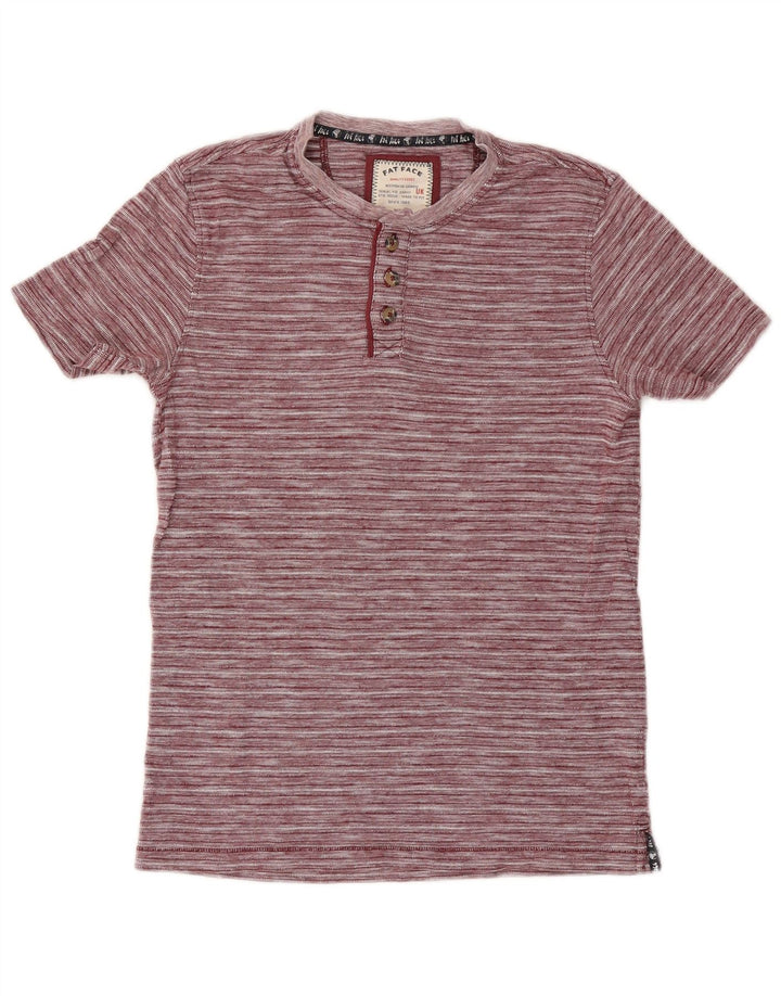 T-shirt męski Fat Face Top XS w czerwone prążki