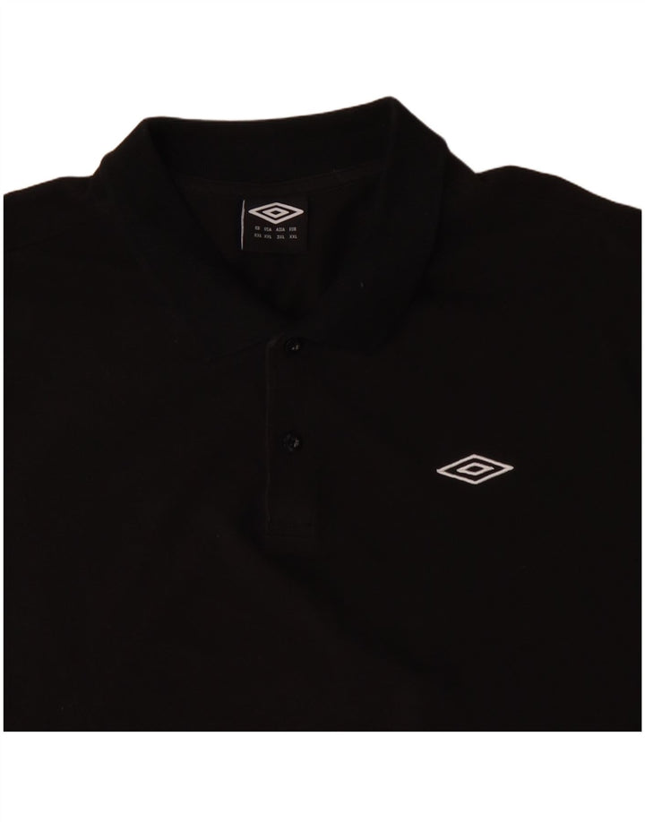 Męska koszulka polo UMBRO 2XL, czarna, bawełniana