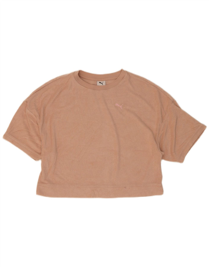 Damski T-shirt Puma Crop Top UK 14 Średni Róż