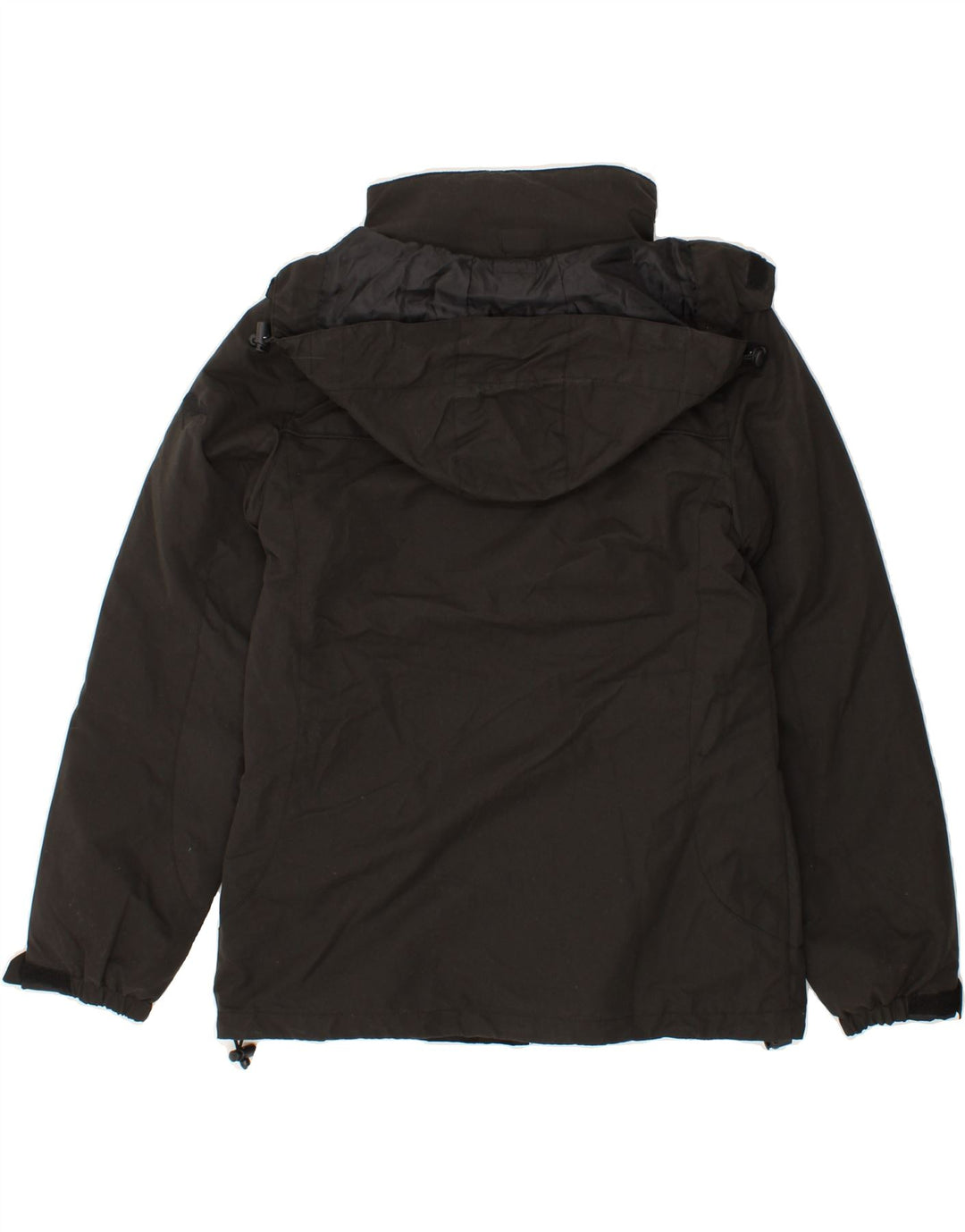 KANGAROOS Womens Hooded Windbreaker Jacket UK 10 Small Black Polyester Vintage Kangaroos and Second-Hand Kangaroos from Messina Hembry 