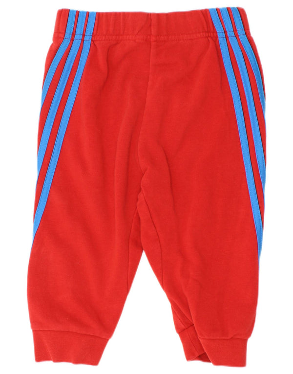 Adidas Chłopięce Spodnie Dresowe Joggery 2-3 Lat Czerwone Bawełniane