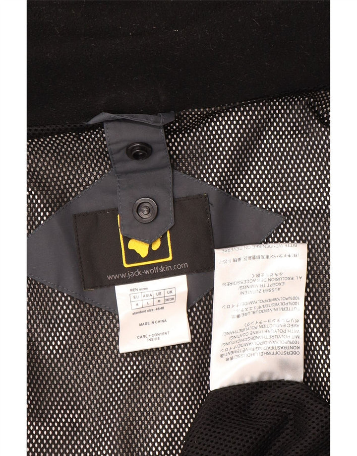 Męska kurtka przeciwdeszczowa Jack Wolfskin z kapturem UK 36/38 w kolorze średnioszarym