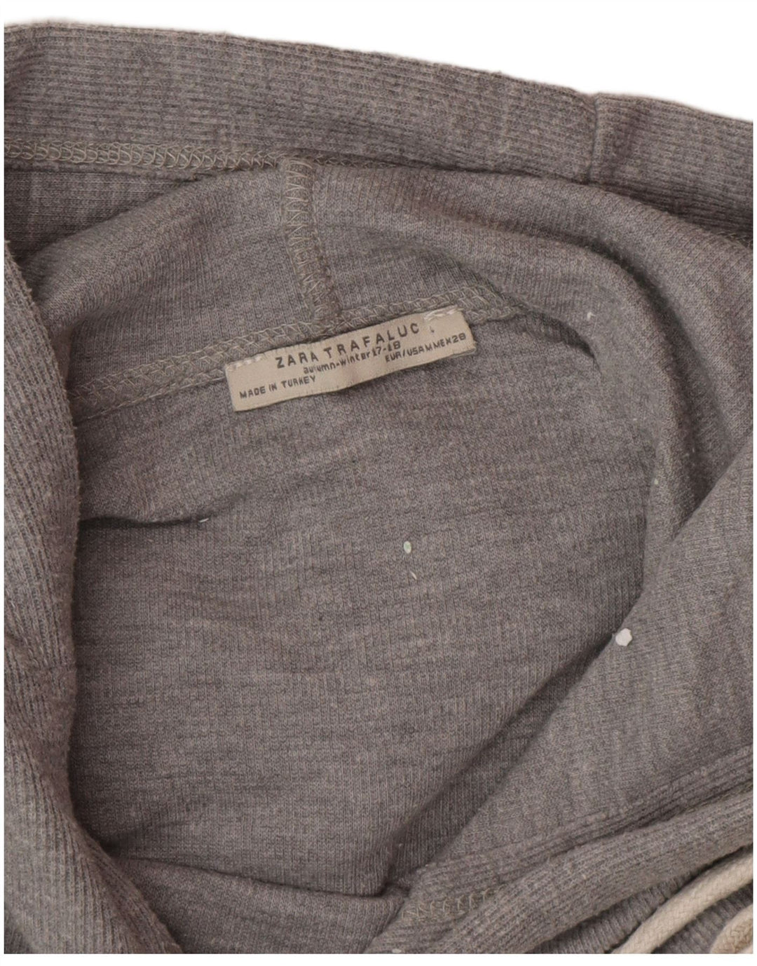 Damski top oversize z kapturem i długim rękawem Zara UK 14, średni szary w kropki