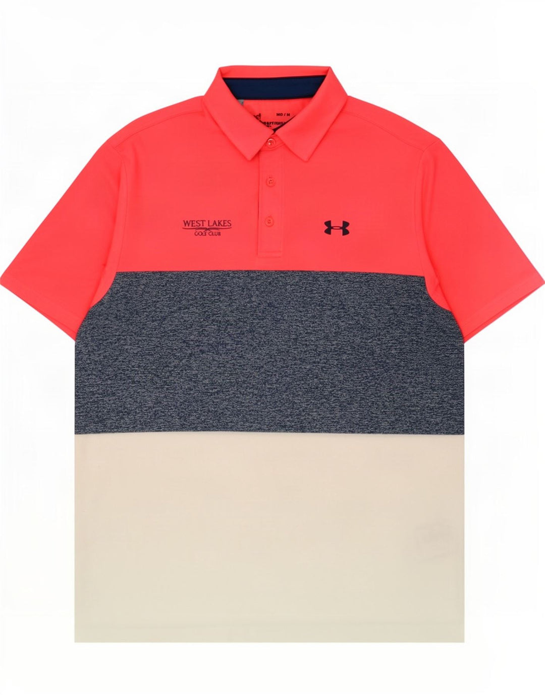 Męska koszulka polo Under Armour, średni wielobarwny poliester z blokami kolorów