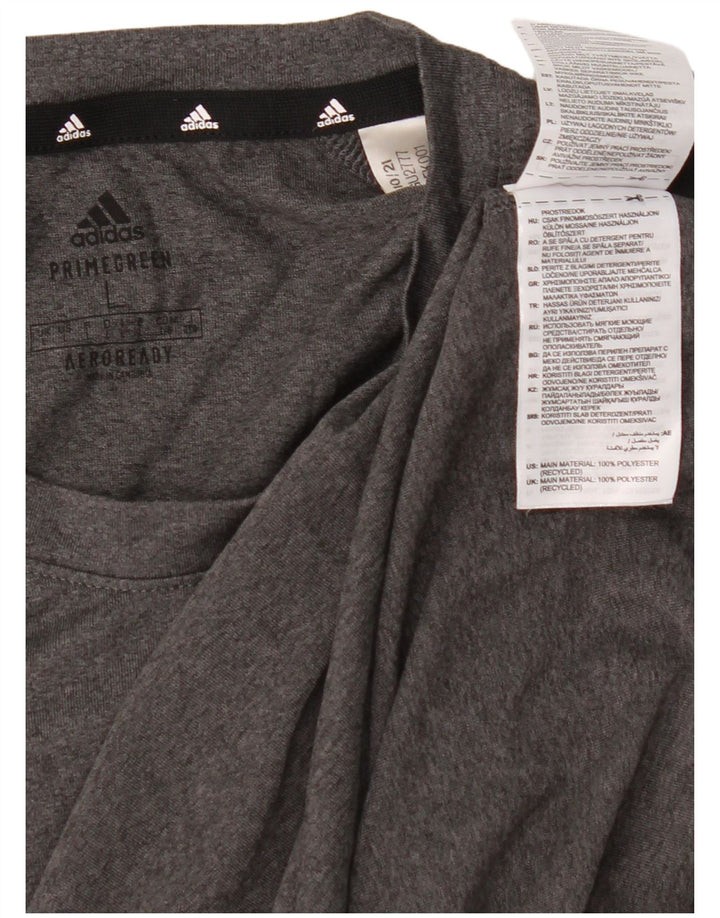 Męska koszulka Adidas Aeroready Top, duża, szara, z poliestru