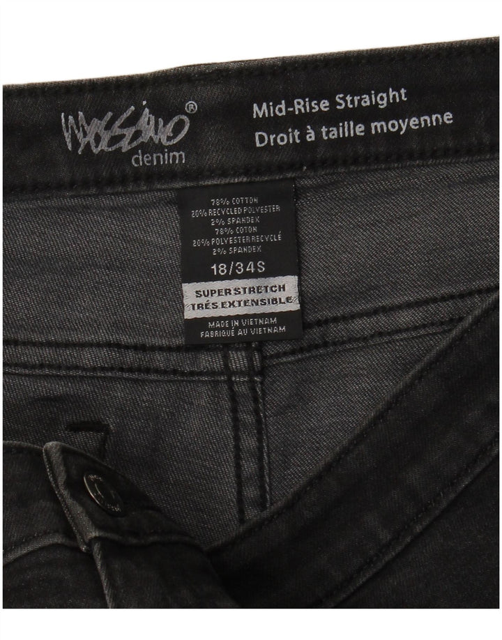 Dżinsy Mossimo Damskie Super Strech Mid Rise Straight US 18 2XL W40 L29 Szare