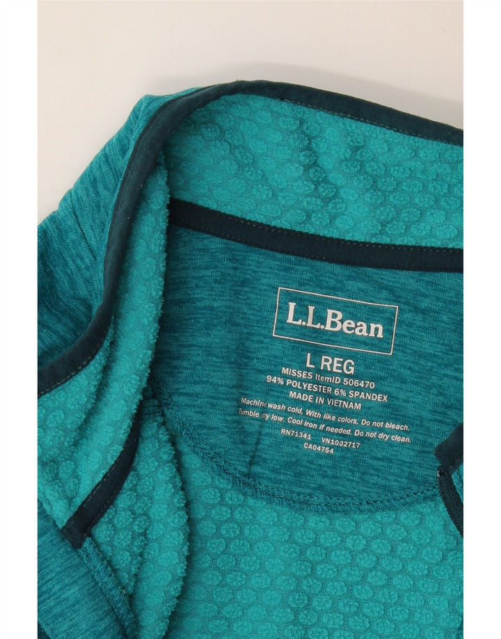 Damski dres z zamkiem błyskawicznym L.L.Bean, UK 16, duży, zielony poliester