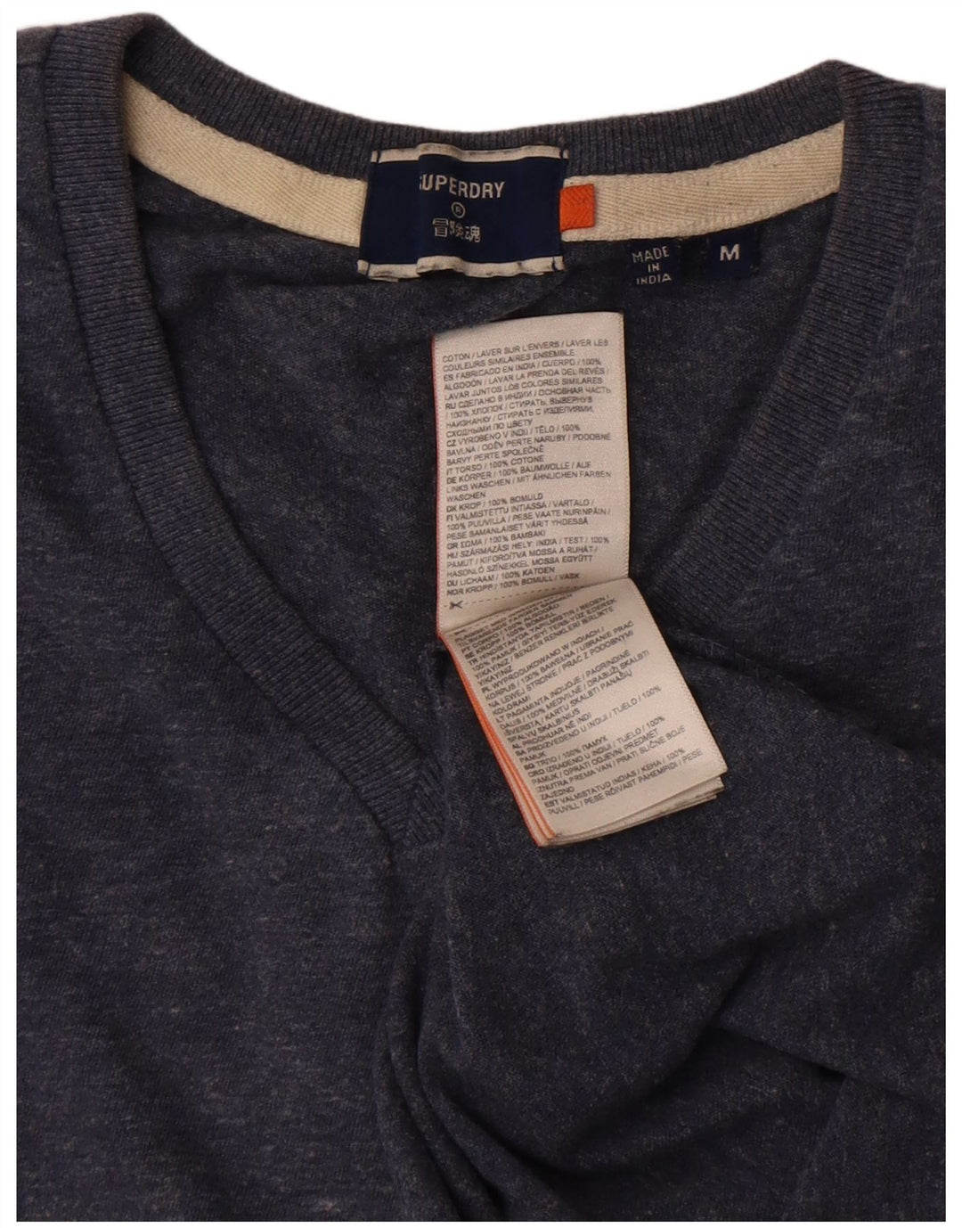 T-shirt męski Superdry, średni, granatowy, bawełniany