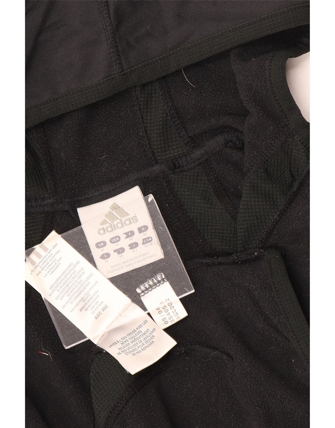 Damski sweter z kapturem i zamkiem błyskawicznym Adidas UK 12 Średni czarny poliester