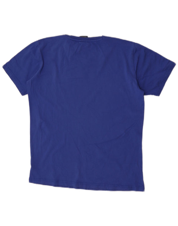 Chłopięcy T-shirt z grafiką Champion, 15-16 lat, 2XL, niebieska bawełna
