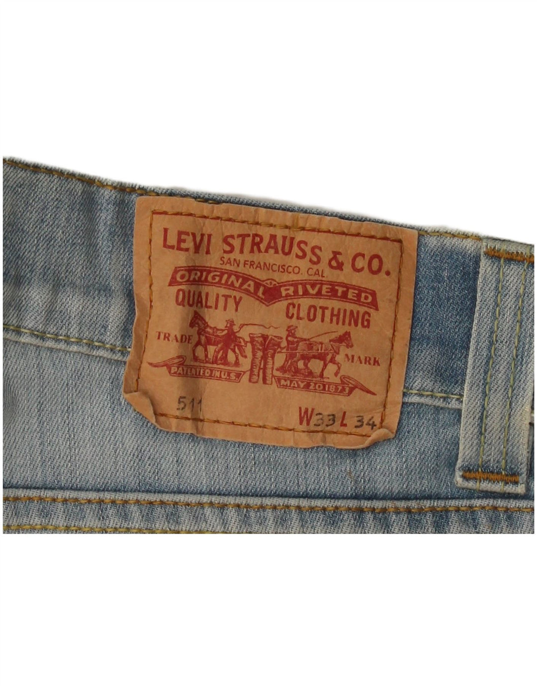 Męskie jeansy LEVI'S 511 Slim W33 L32 Niebieska bawełna