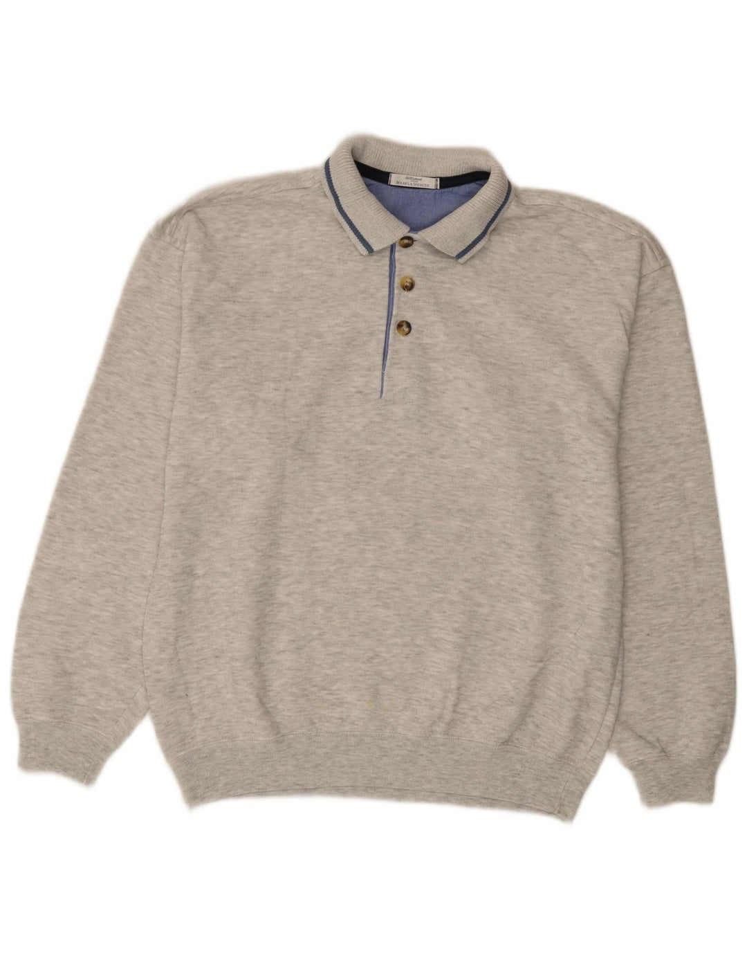 Marks & Spencer Męski sweter St. Michael, mały, szary, nakrapiany