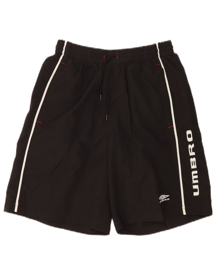 Męskie spodenki sportowe Umbro z grafiką, średni czarny poliester