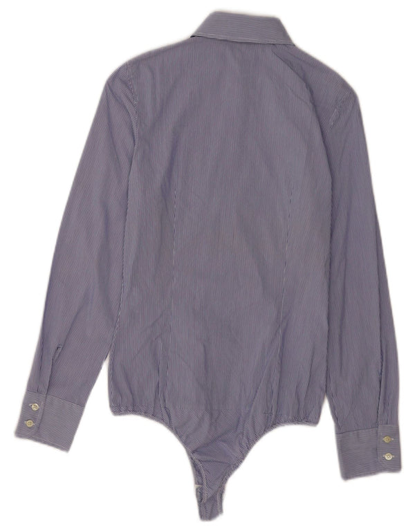 Body koszulowe Zara Damskie UK 6 XS Niebieskie bawełniane w prążki