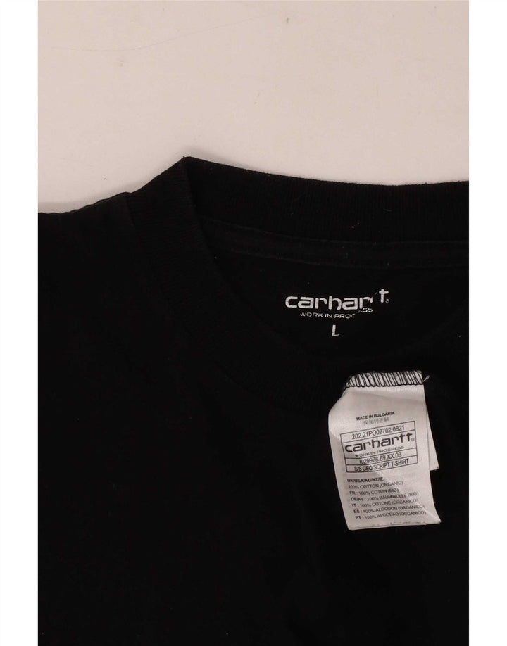Męski T-shirt z grafiką Carhartt, duży, czarny, bawełniany