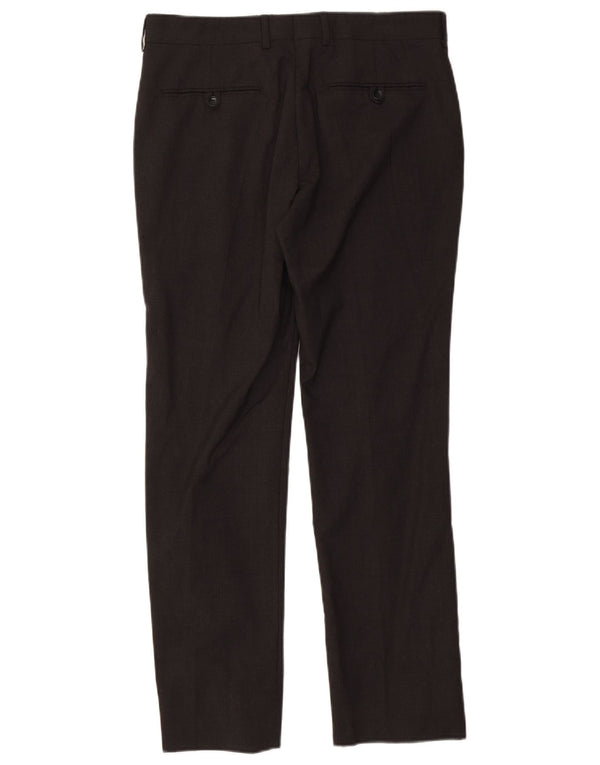 Męskie proste spodnie garniturowe Zara EU 40 Medium W31 L30 Szary poliester