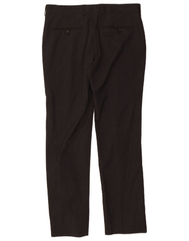 Męskie proste spodnie garniturowe Zara EU 40 Medium W31 L30 Szary poliester