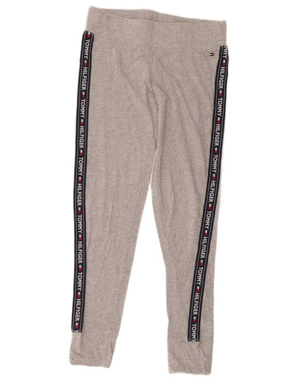 Damskie legginsy graficzne Tommy Hilfiger UK 16, duże, szare, bawełniane