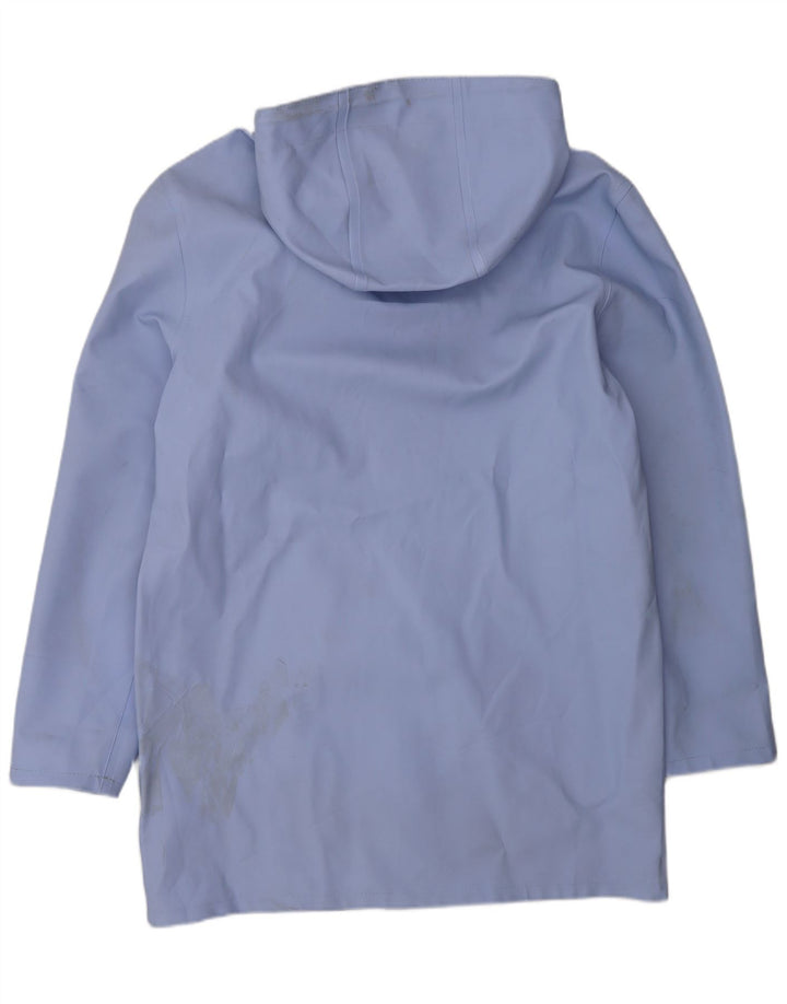 Męski płaszcz przeciwdeszczowy z kapturem Stutterheim UK 40, duży, niebieski, bawełniany