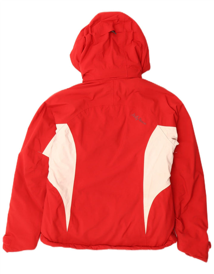 Damska kurtka wiatrówka z kapturem Helly Hansen UK 10 Small Red Colorblock