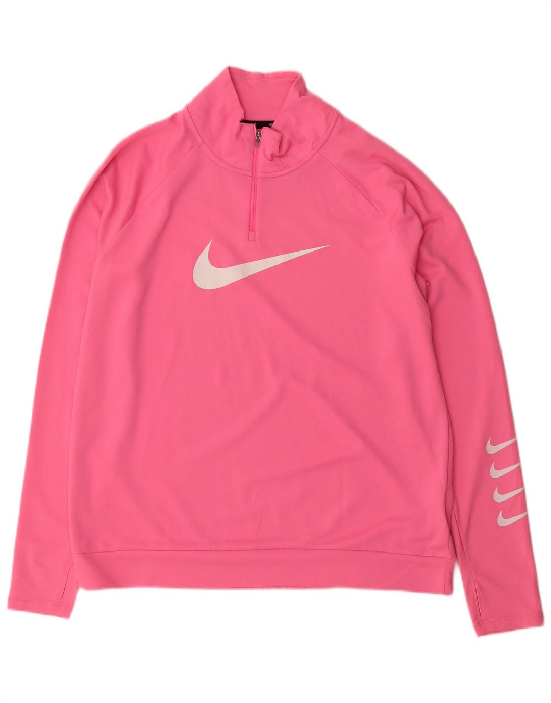 Damski sweter NIKE Dri Fit z zamkiem błyskawicznym, UK 16, duży, różowy poliester