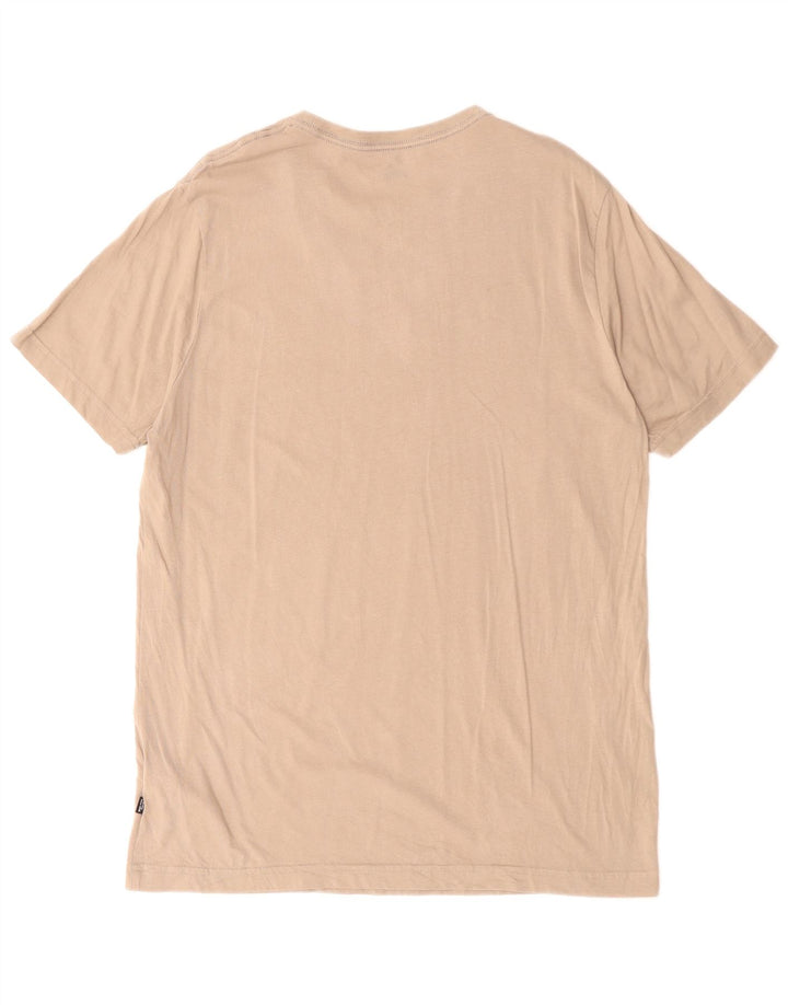 Męski T-shirt z grafiką Puma, duży, beżowy, bawełniany