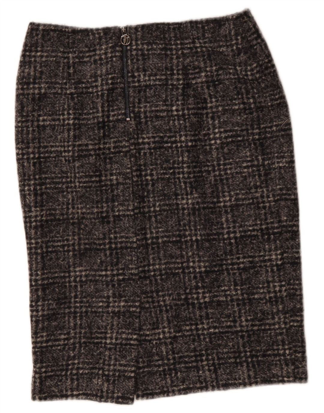 Damska spódnica ołówkowa Trussardi IT 42 Medium W30 Szara, poliestrowa kratka