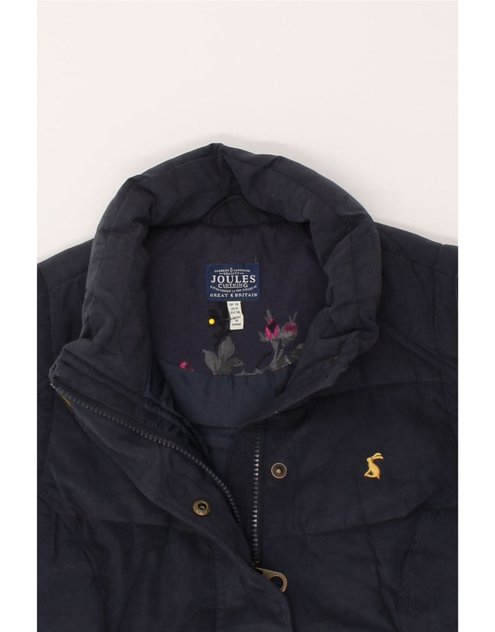 JOULES Womens Padded Gilet UK 10 Small Navy Blue Polyester Vintage Joules and Second-Hand Joules from Messina Hembry 