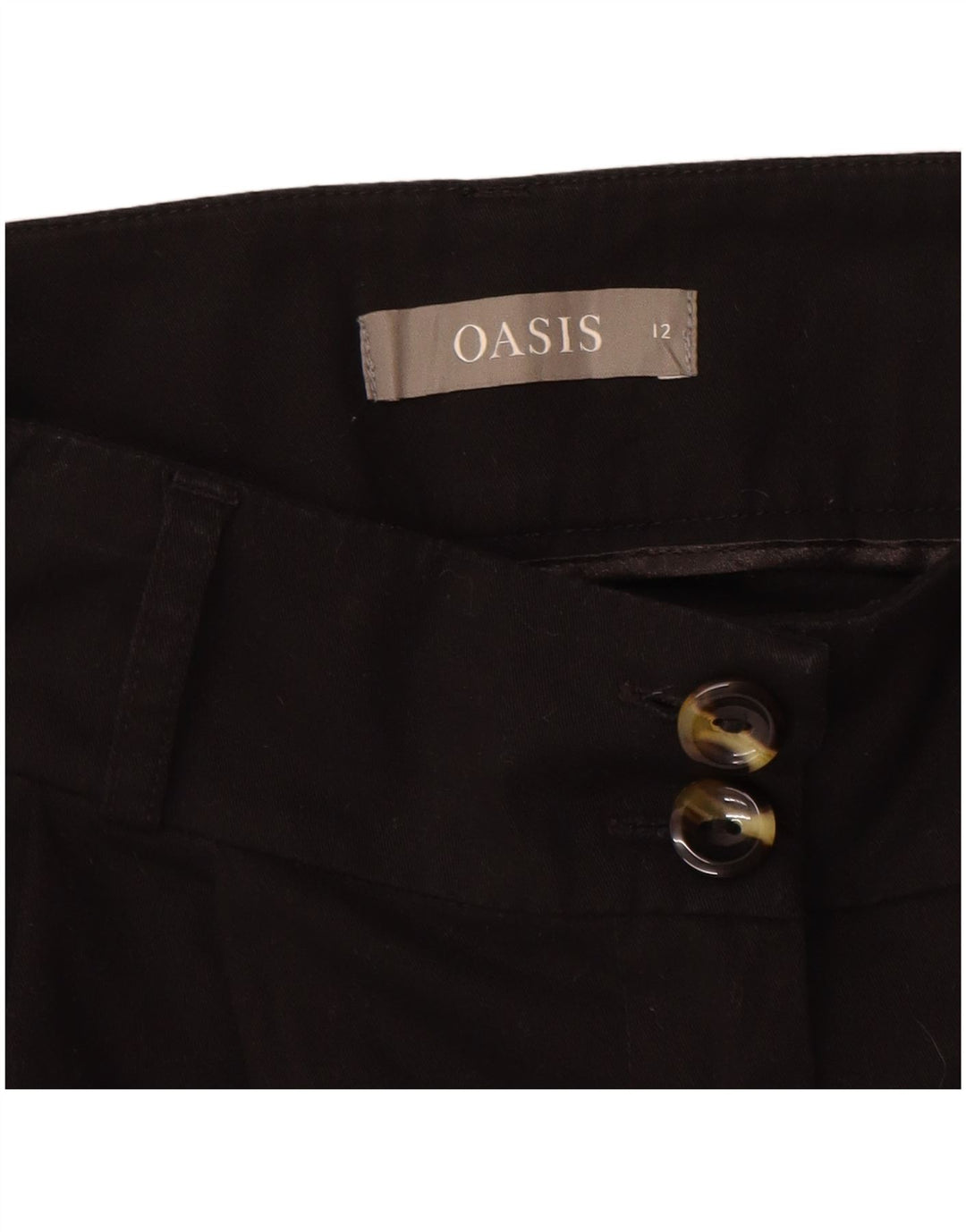 Damskie spodenki chino Oasis UK 12 Medium W32, czarna bawełna
