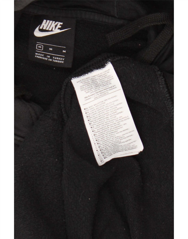 Męski sweter z kapturem Nike z grafiką, średni czarny, bawełniany