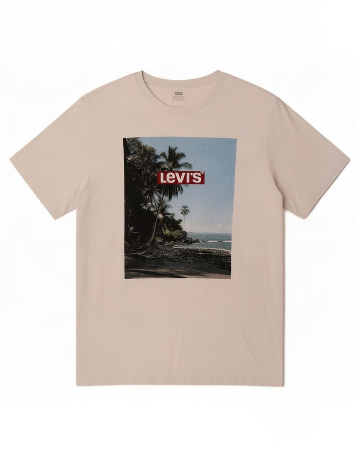 Męski T-shirt z grafiką Levi's, duży, biały