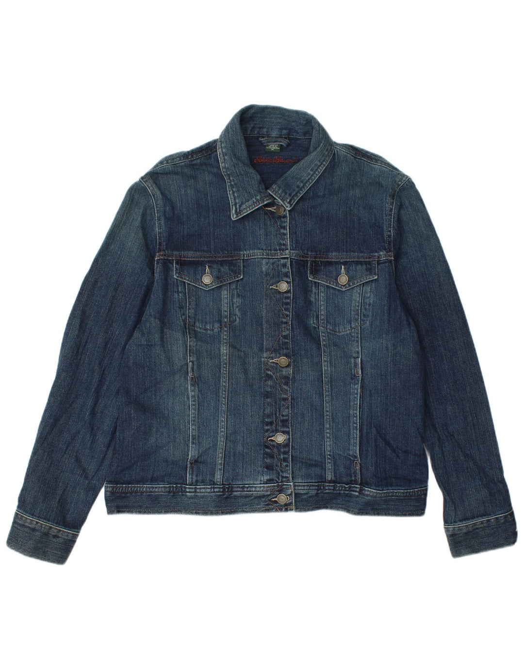 Damska kurtka dżinsowa Eddie Bauer UK 18 XL, granatowa, bawełniana