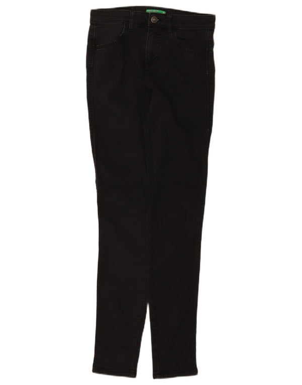 Jeansy damskie Benetton W26 L29 Czarne bawełniane