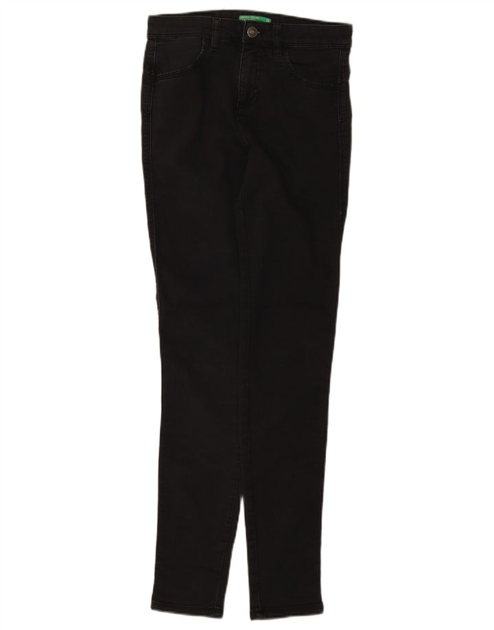 Jeansy damskie Benetton W26 L29 Czarne bawełniane