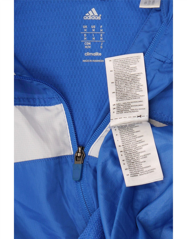 ADIDAS Mens Climalite Tracksuit Top Jacket Medium Blue Colourblock Vintage Adidas and Second-Hand Adidas from Messina Hembry 