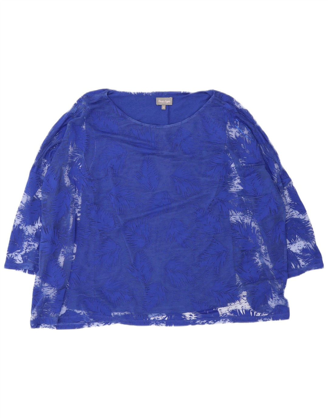 Damski top oversize Phase Eight z rękawem 3/4, UK 12, średni niebieski w kwiaty