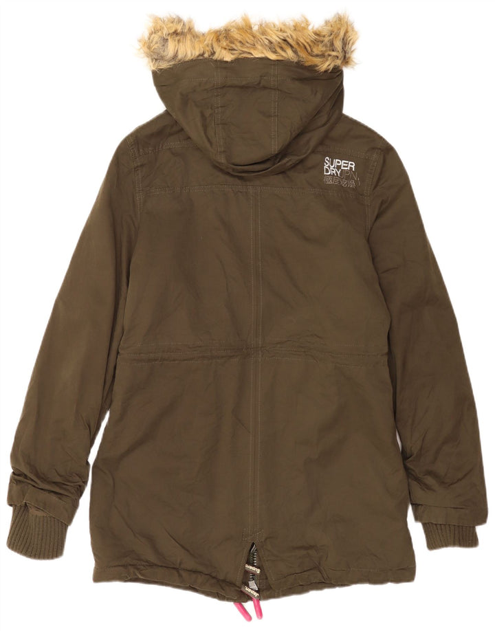 Kurtka damska Superdry Parka wiatrowa z kapturem UK 14 Medium Khaki