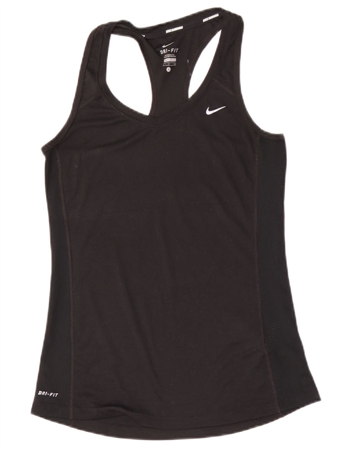 Damska kamizelka Nike Dri Fit Top UK 8, mała, czarna, poliester