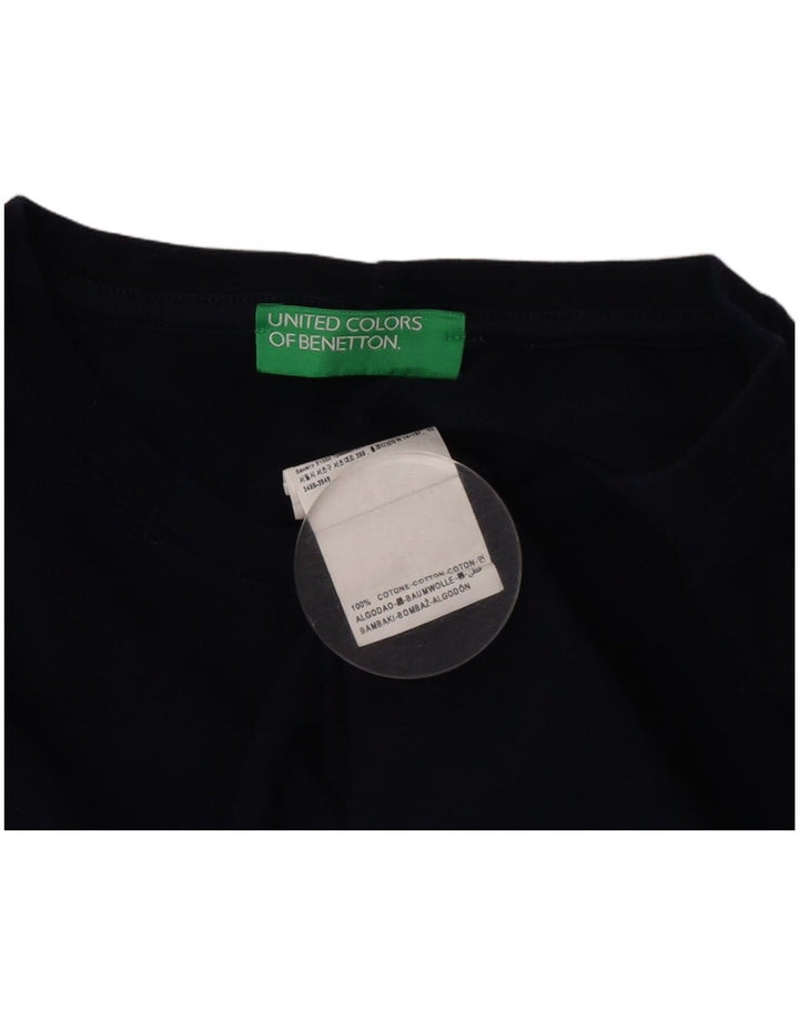 T-shirt męski Benetton, duży, granatowy, bawełniany