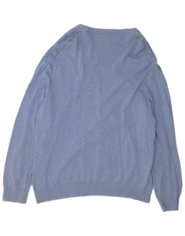 Męski sweter Tommy Hilfiger z dekoltem w kształcie litery V, 2XL, niebieski