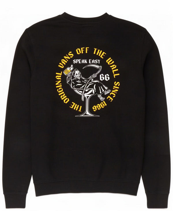 Vans Męska bluza z grafiką, sweter, średni czarny, bawełniany