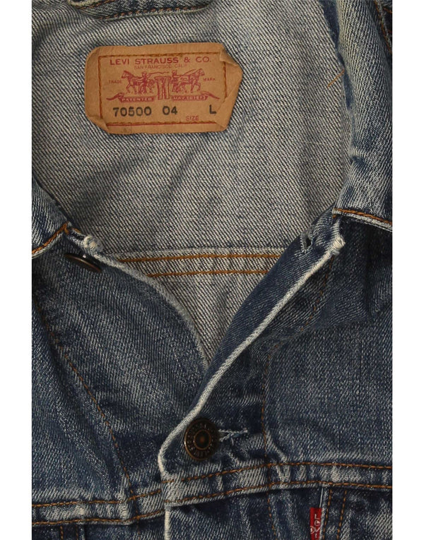 Levi's Womens Denim Jacket UK 14 Large Blue Cotton
