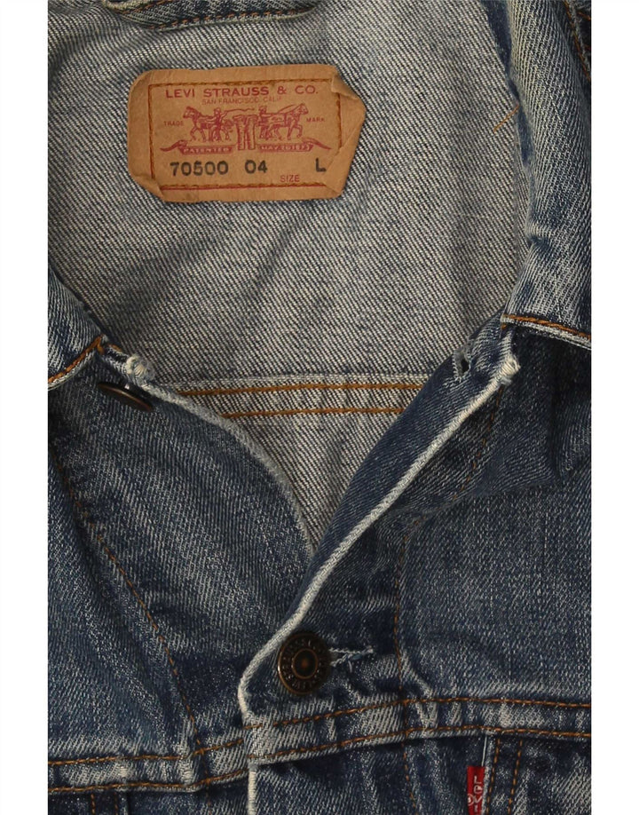 Damska kurtka dżinsowa Levi's UK 14, duża, niebieska, bawełniana