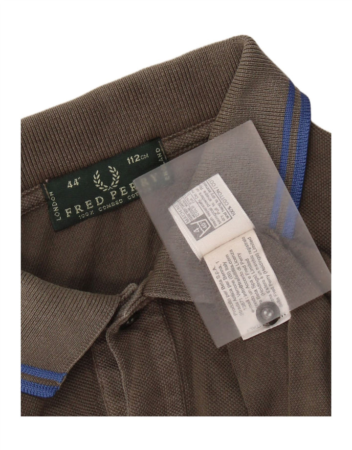 Męska koszulka polo FRED PERRY, średnioszara, bawełniana