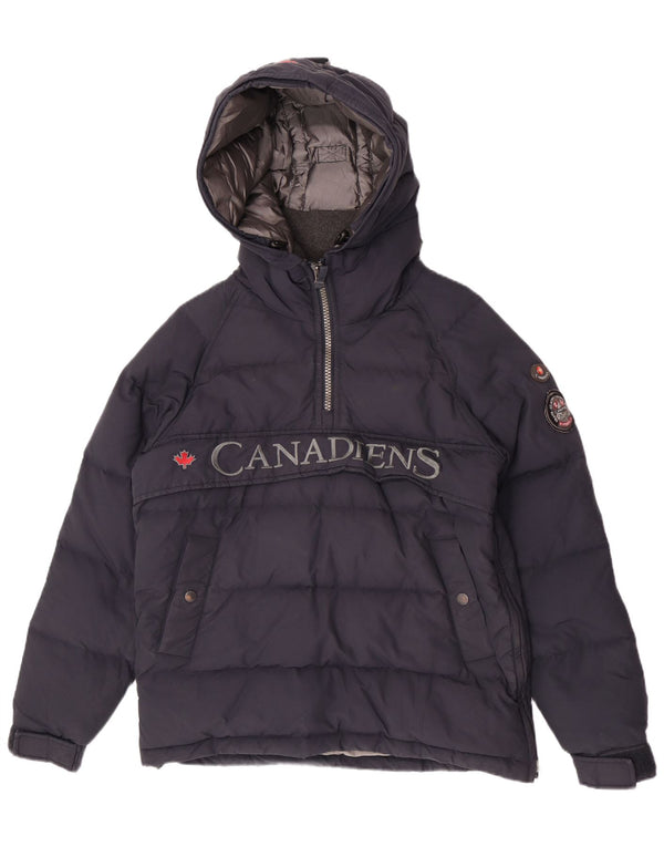 Canadiens Męska kurtka z kapturem Anorak, wyściełana UK 34 XS, granatowa, bawełniana
