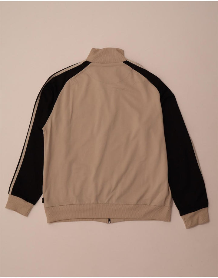 Męska kurtka dresowa MERC z grafiką XL, beżowa, bawełniana w blokach kolorów