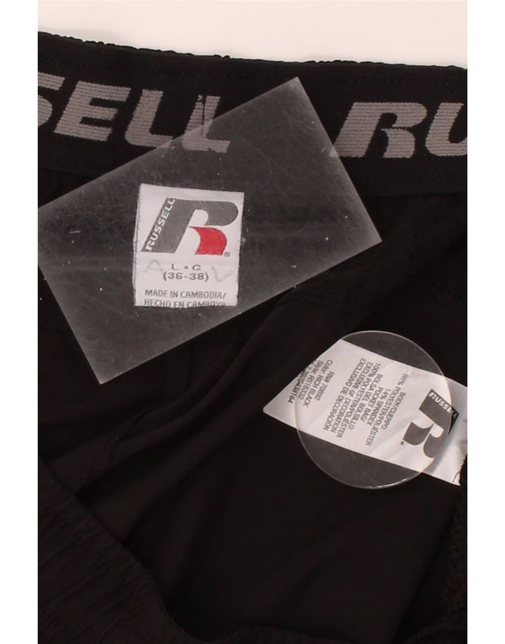 RUSSELL ATHLETIC Mens Tracksuit Trousers Large  Black Polyester Vintage Russell Athletic and Second-Hand Russell Athletic from Messina Hembry 