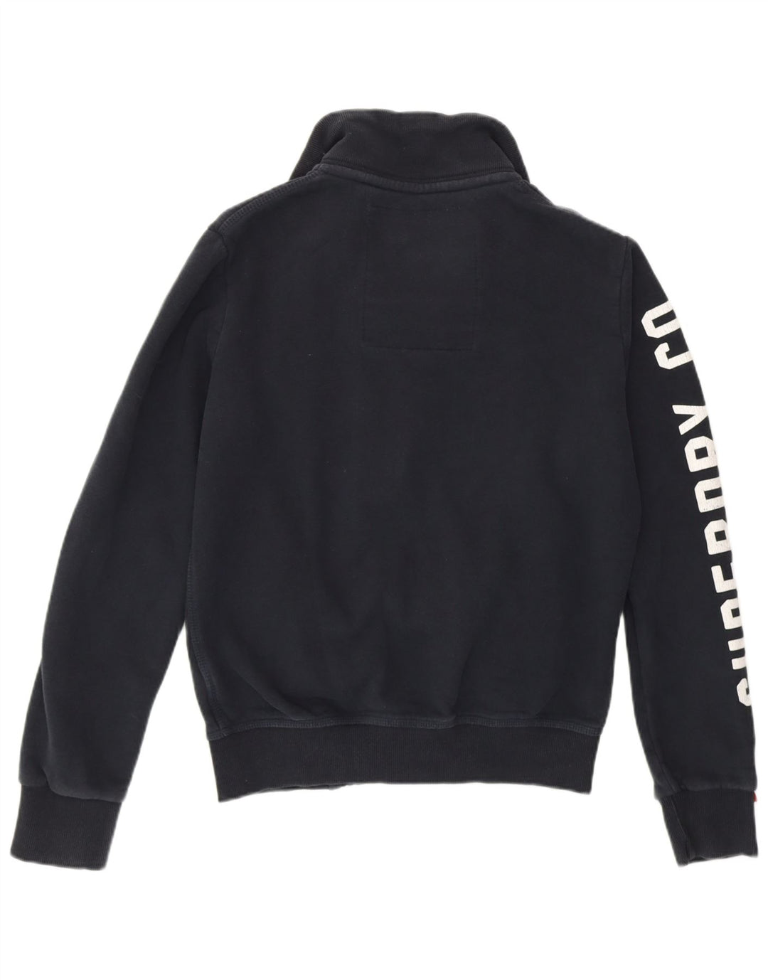 SUPERDRY Męska bluza z grafiką, mała, granatowa, bawełniana