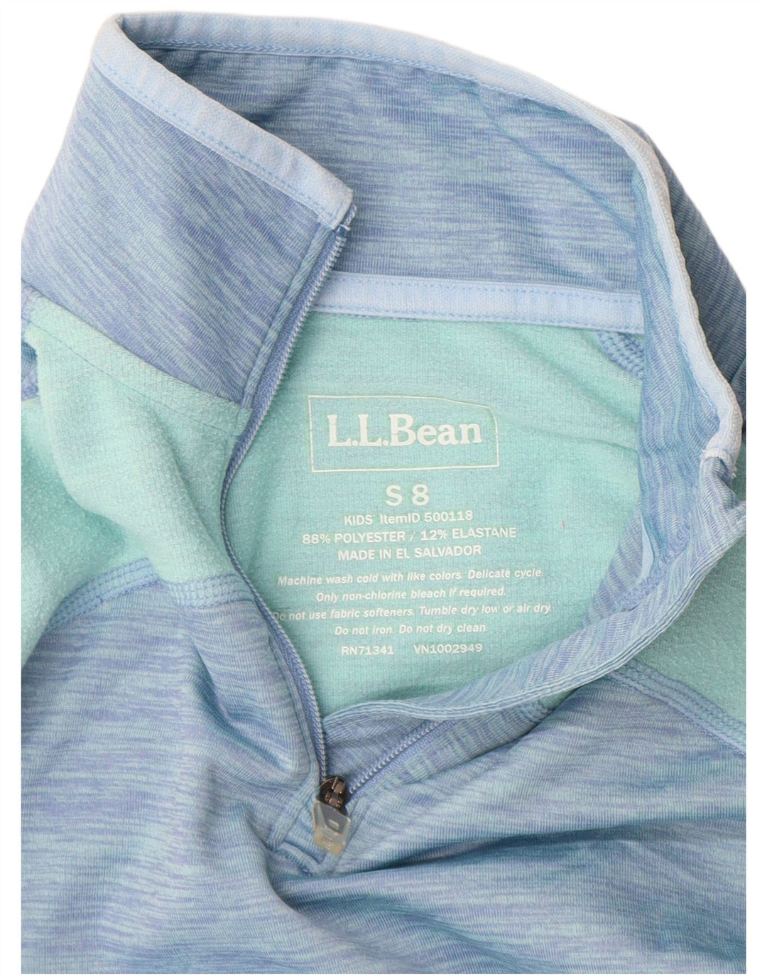 Top dresowy dla dziewcząt L.L.Bean w wieku 7-8 lat, mały, niebieski, z blokami kolorów